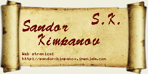 Šandor Kimpanov vizit kartica
